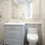 NYC bathroom renovation with custom vanity