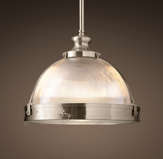 Glass Lamps: Textured Glass Pendant Lights