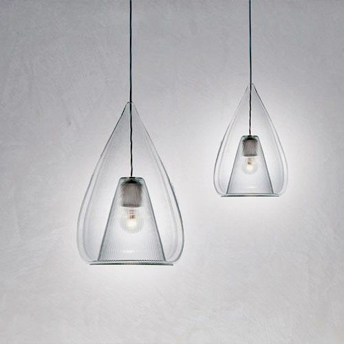 Textured glass lamps