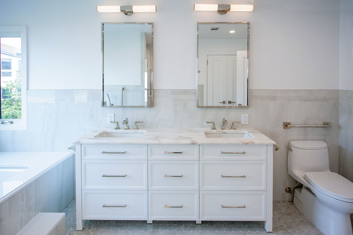 Bathroom Renovation in Atlantic Beach, NY by Paula McDonald Design Build & Interiors 