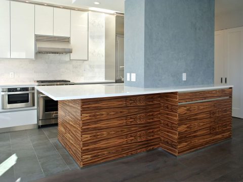 Open Kitchen with custom design features NYC