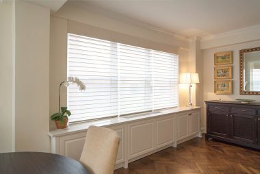 Custom blinds in UES Apartment Renovation with Interior Design Services
