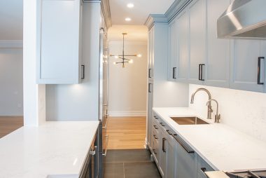 Open Kitchen in a Transitional Reno of Post War Co-Op in Greenwich Village