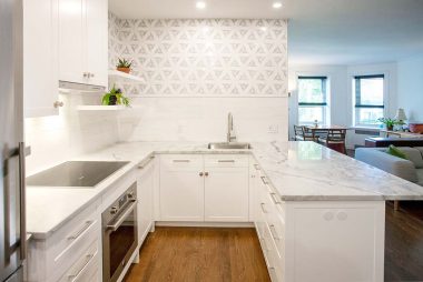 UES Kitchen Renovation featuring Quartzite countertops